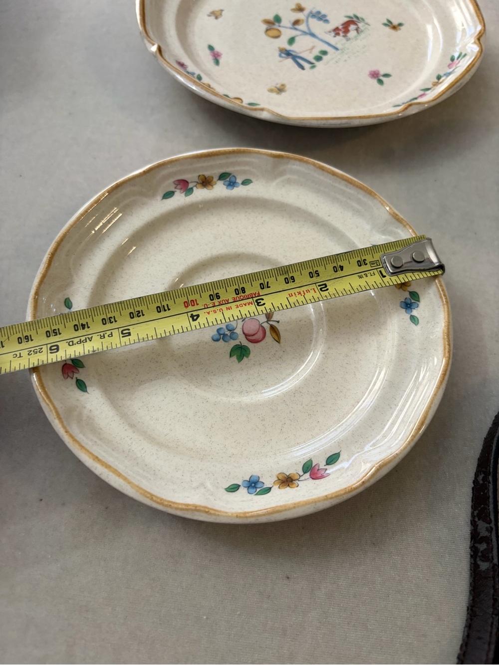 International Stoneware Cream Mug and Small Plate Set with Floral Accents - Picture 9 of 13